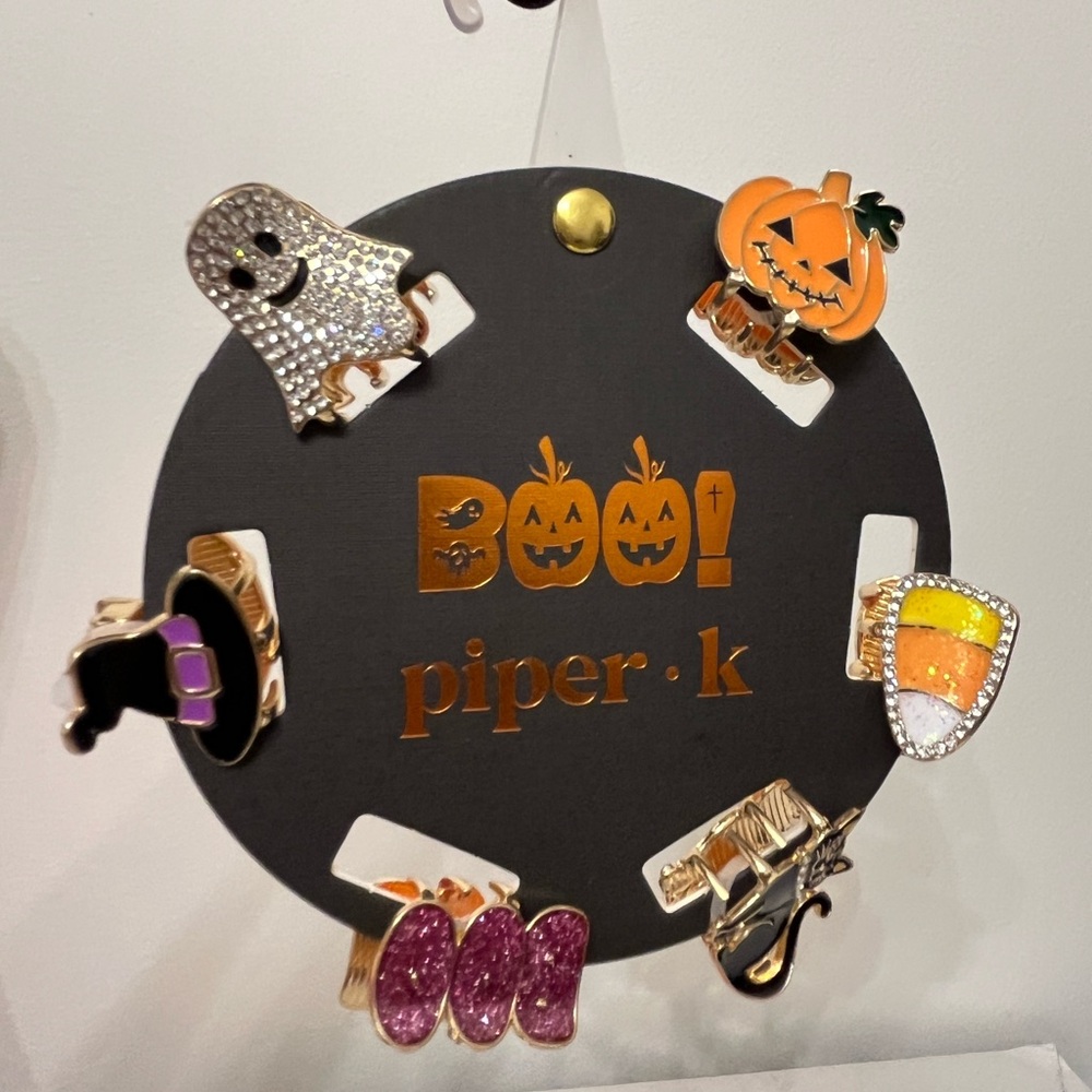 Piper Halloween Hair clip Set - Orange, Purple, Black, Silver